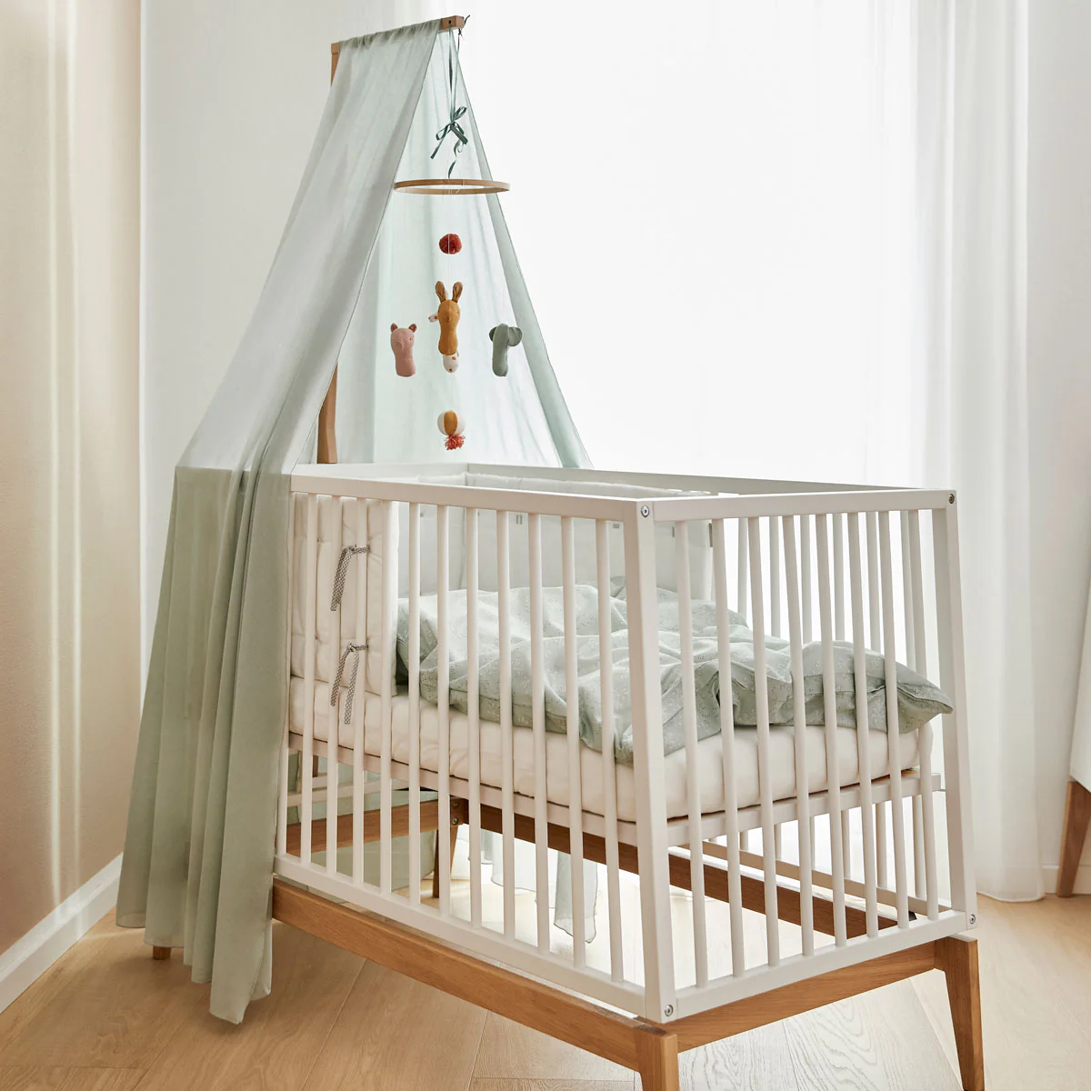 Luna™ Babybett 120x60cm, white/oak - Image 11