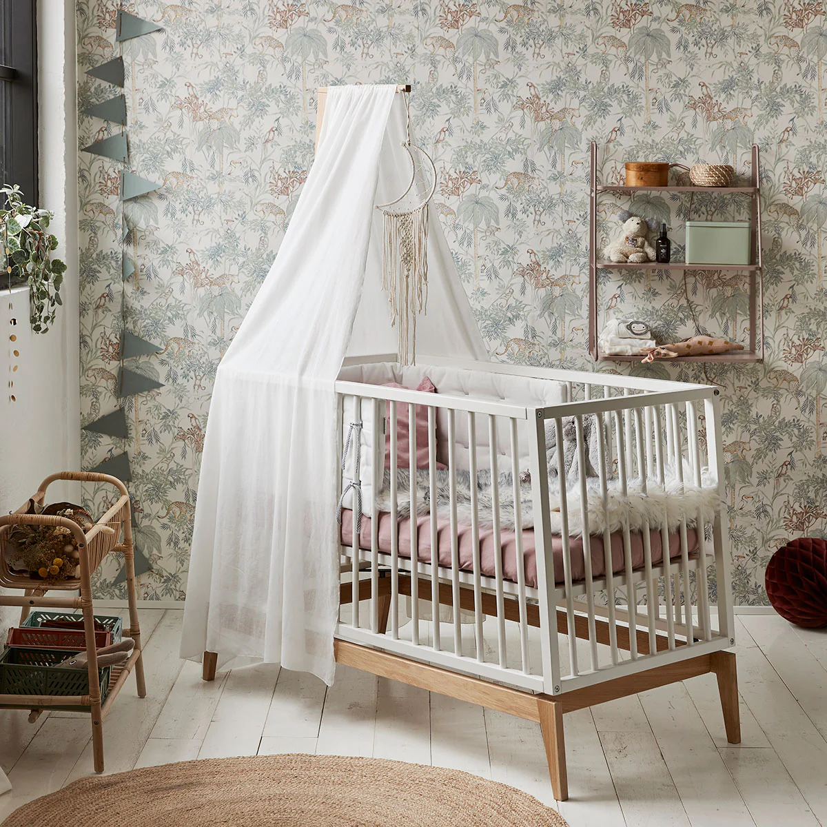 Luna™ Babybett 120x60cm, white/oak - Image 5